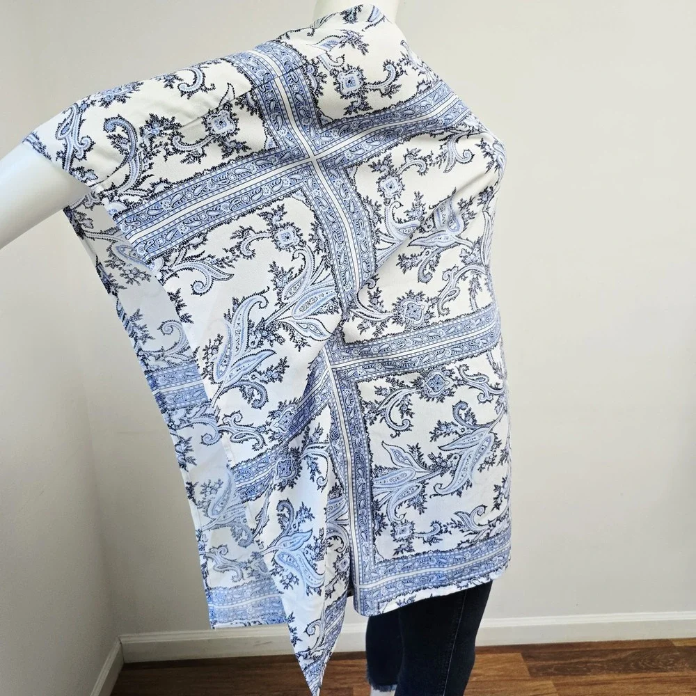 Michael Michael Kors Poncho Tunic Top Size L/XL Scarf Bandana Print Flowy Boho